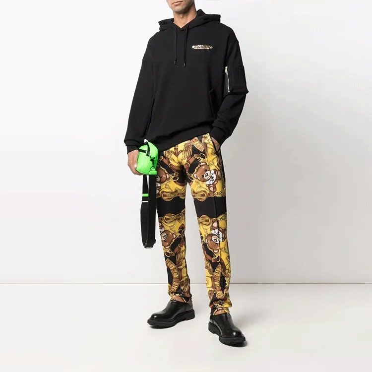 MOSCHINO Casual Pants Men Yellow Black-1
