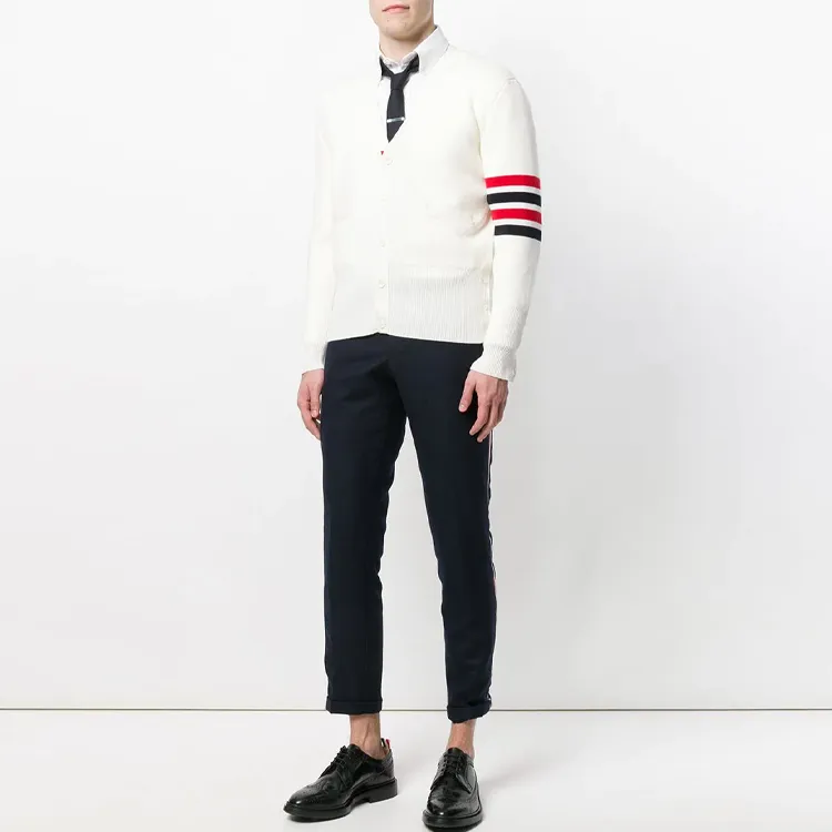 THOM BROWNE· FW21 Sweater Men's White-1