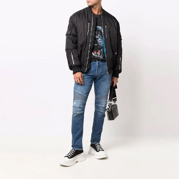 BALMAIN Vintage Scraps Slim Fit Ribbed Jeans-2