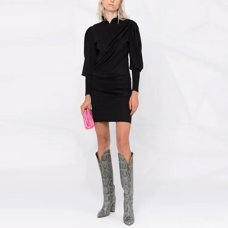 ISABEL MARANT Long-Sleeved Dresses Women's Black-1