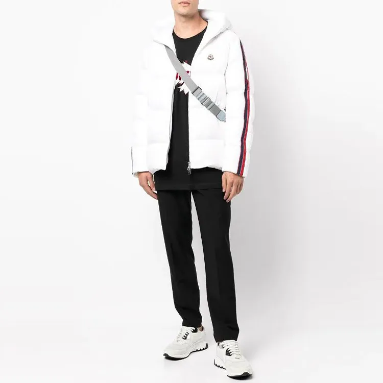 Moncler Dincer Full Zip Jacket With Stripes On Sleeves-1