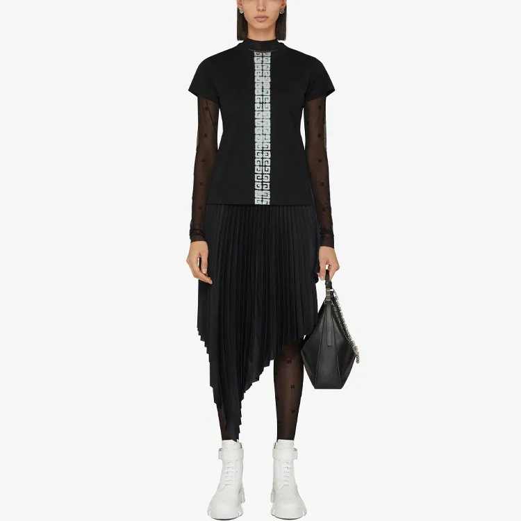 Givenchy X Chito Slim Fit T Shirt With Tag Effect 'Black'-1