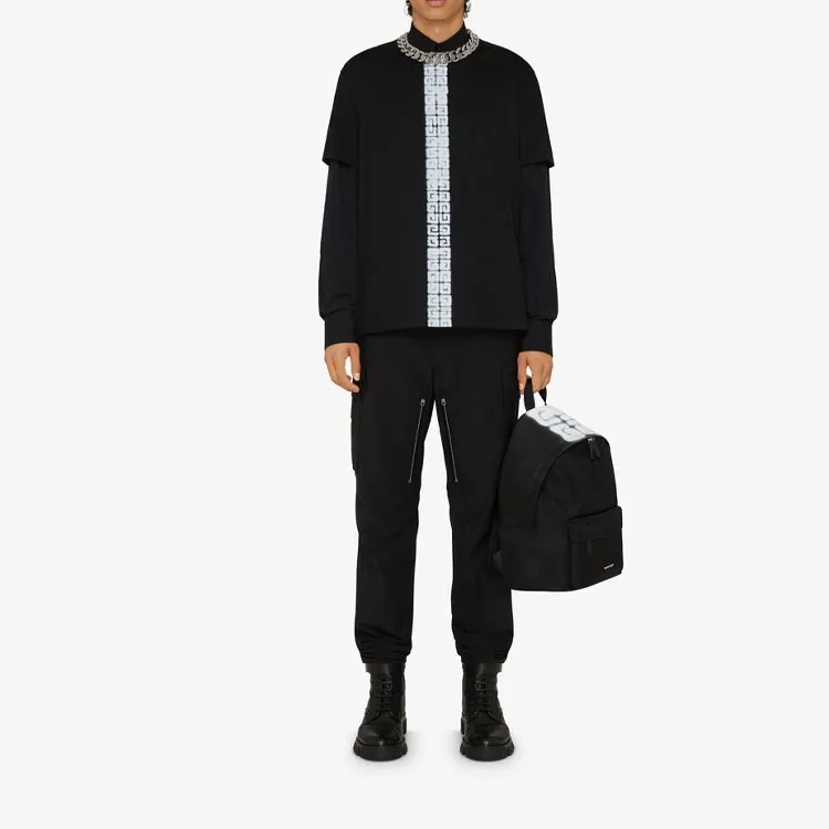 Givenchy 4G Logo Printed Crewneck T Shirt-1