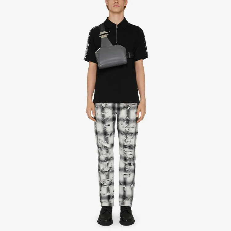 Givenchy 4G Zip Detailed Short Sleeved Polo Shirt-1