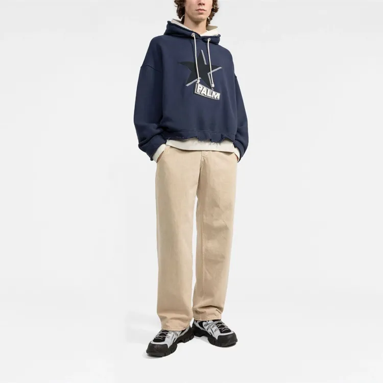 PALM ANGELS Double Layer Rockstar Hoodie-1