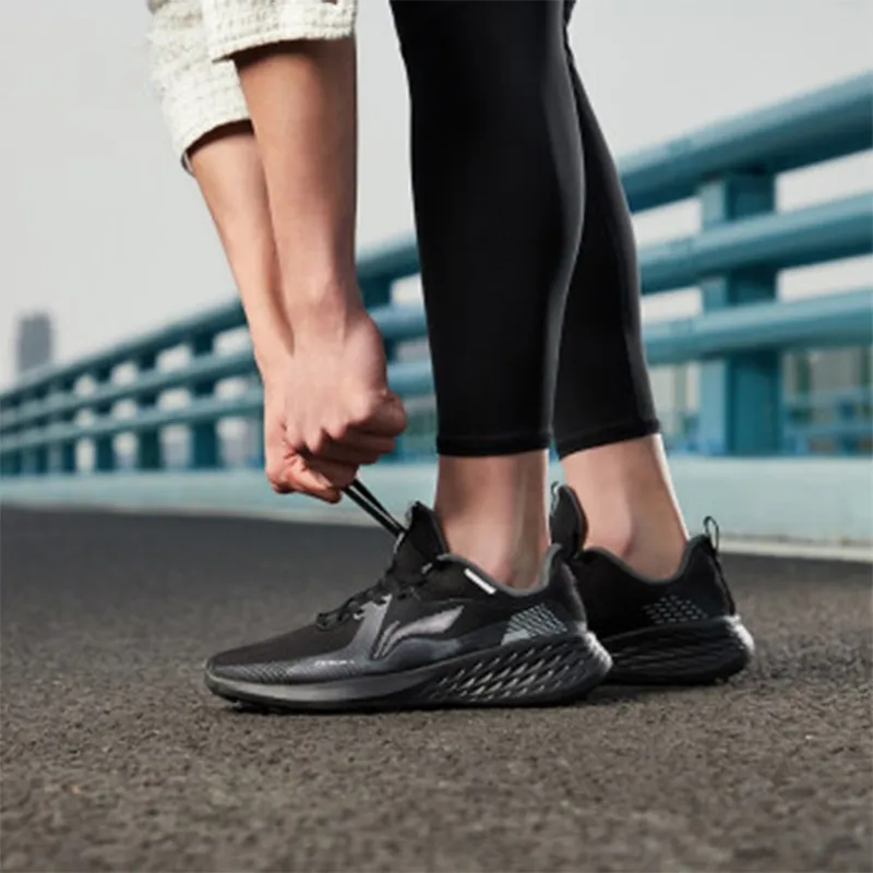 LiNing Soft Element Cushioned Anti-Slip Wear-Resistant Breathable Lightweight Low-Top Sports Casual Shoes Black-8