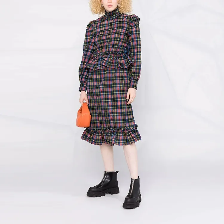 GANNI Long Sleeved Dresses Women's Multicolor-1