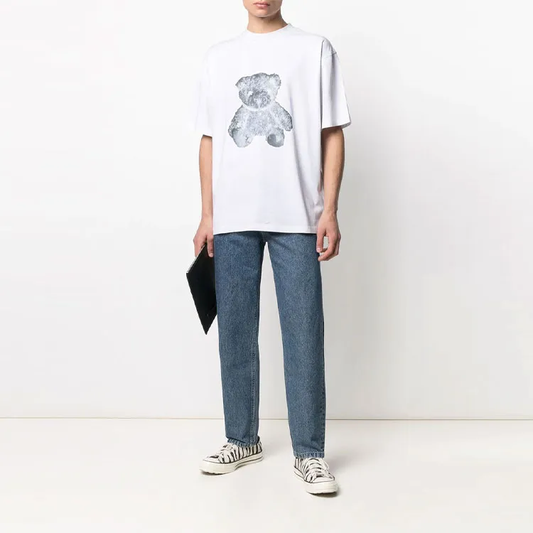 WE11DONE Negative Teddy Print T shirt-2