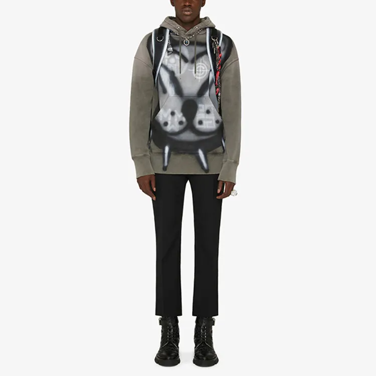 Givenchy Collared Dog Oversized Hoodie Washed-1