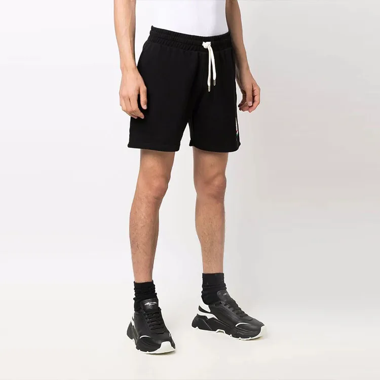 CASABLANCA Racing Cherub Embroidered Patch Sweat Shorts-3