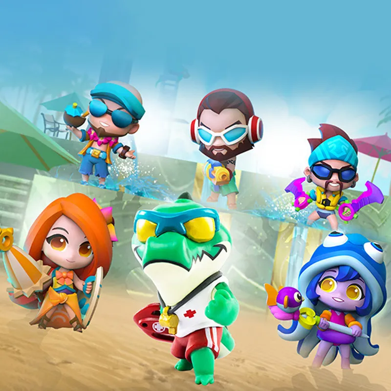 LEAGUE OF LEGENDS League Of Legends Character LOL League Of Legends Pool Party Game Skin Mini Figure Set Chibi Figures-3
