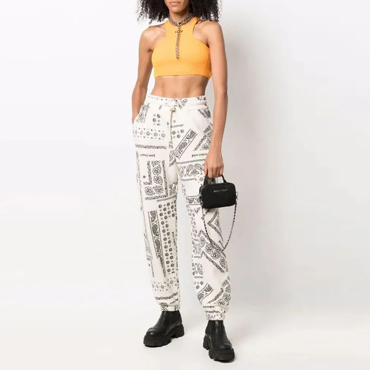 PALM ANGELS Knitted Sweatpants Women's White-1