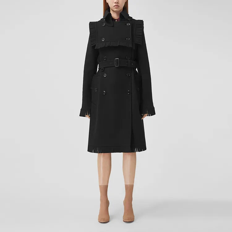Burberry Trench Coats Women's Black-1