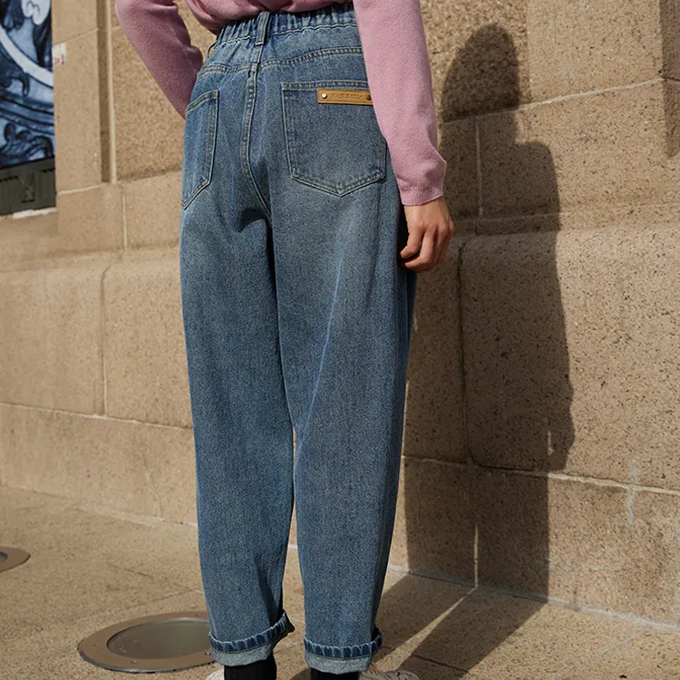 DEER AND FLYER Tapered Pants Moderate Jeans Women's Denim Blue-2
