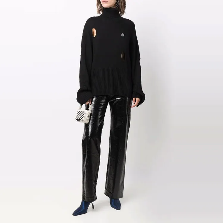 OFF-WHITE Loose Fit Sweater Women's Black-1