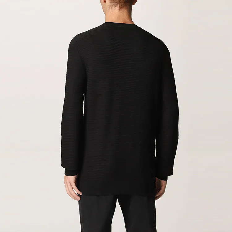 EMPORIO ARMANI Sweater In Virgin Wool Jacquard With Raised Zigzag Motif-2