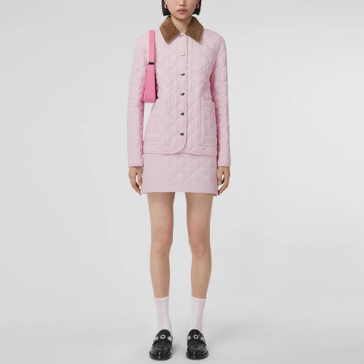 Burberry Diamond Quilted Mini Skirt 'Pale Candy Pink'-2