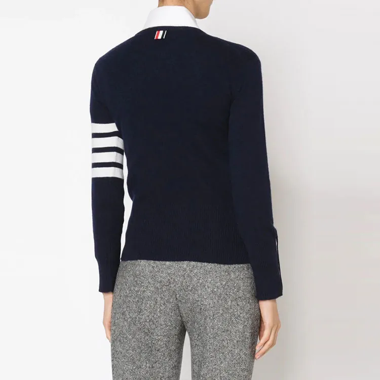 THOM BROWNE 4 Bar Crewneck Jumper-3