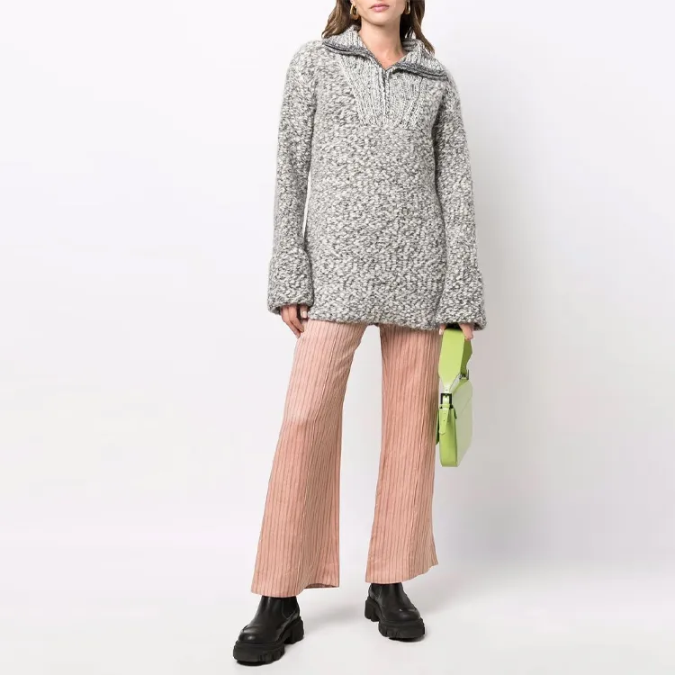 GANNI SS22 Loose Fit Sweater Women's Gray-1