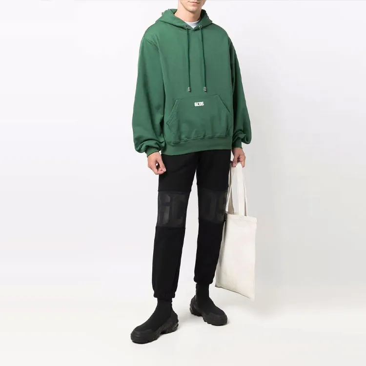 GCDS Logo Patch Drawstring Hoodie-1