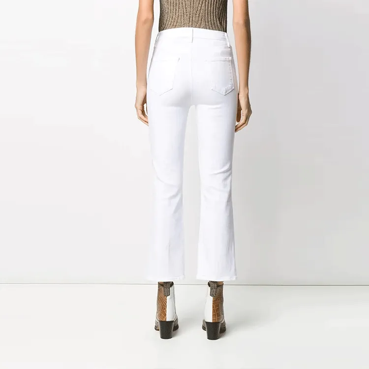 J BRAND SS21 Flared Pants Jeans Women's White-2