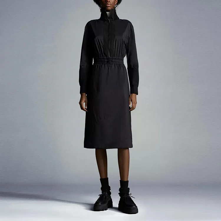 Moncler Long Sleeved Dresses Women's Black-2