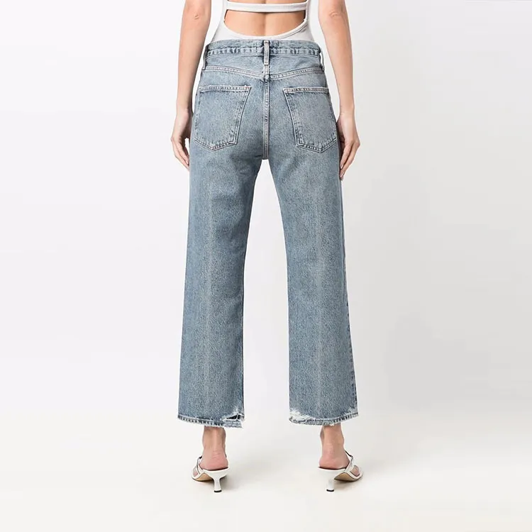 AGOLDE Lana Cropped Straight leg Jeans-3