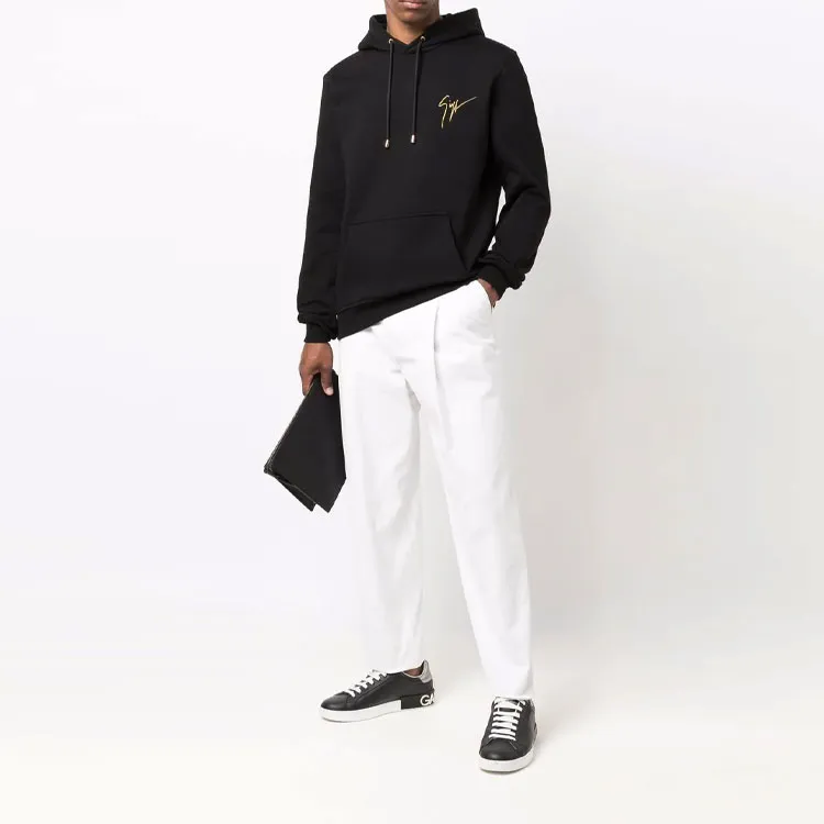 Giuseppe Zanotti Embroidered Logo Drawstring Hoodie-1