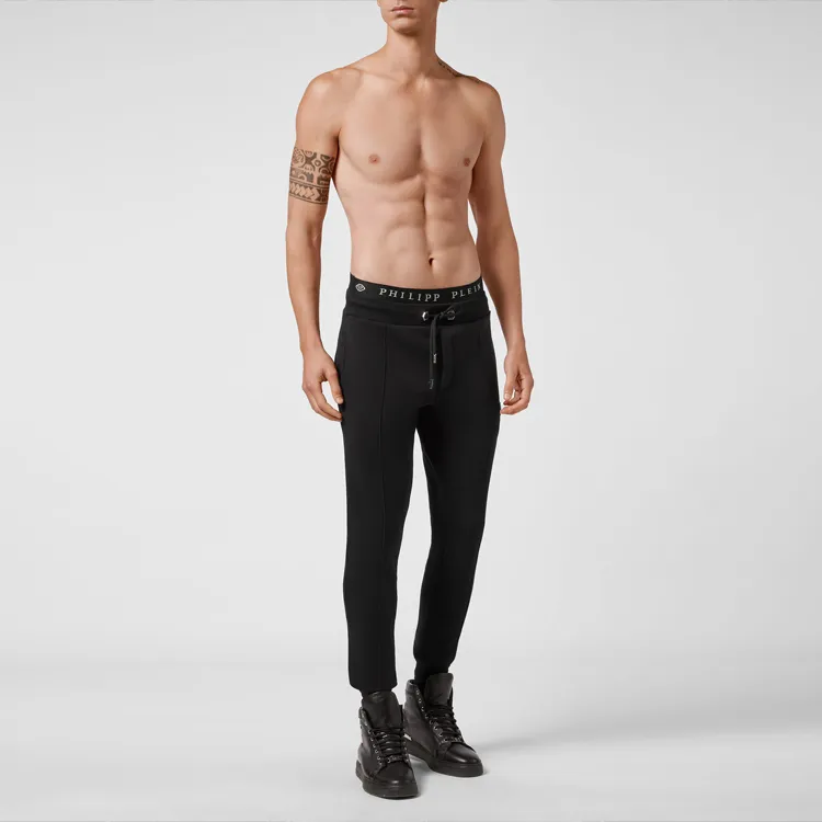 PHILIPP PLEIN Knitted Sports Pants Men's Black-1