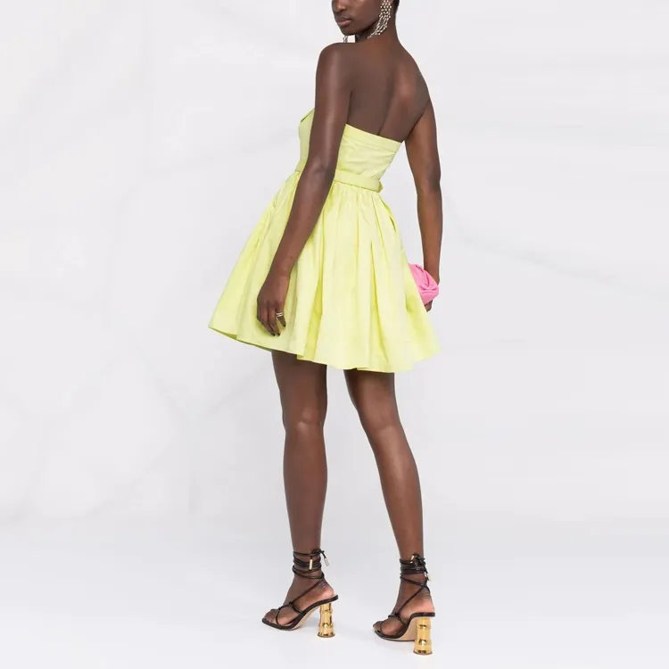 Self-portrait Sleeveless Dresses Women's Yellow-2