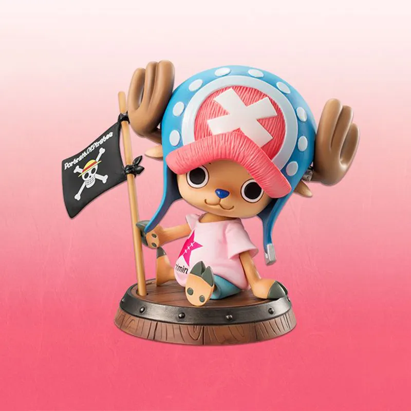 MegaHouse Tony Chopper Pop Sa Excellent Model One Piece Tony Chopper Criminal Ver. Pink Scale Figures 9cm-1