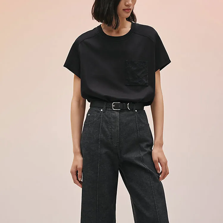 HERMES Raglan Sleeve T Shirt Women's Black-1
