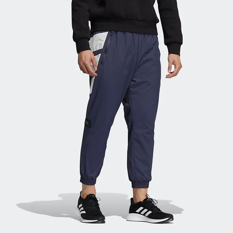 Adidas Knitted Sports Pants Men's Dark Gray Navy Blue-1