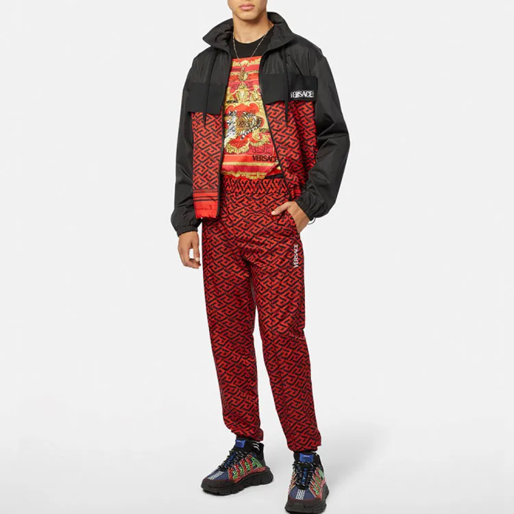 VERSACE Casual Pants Men Red-1