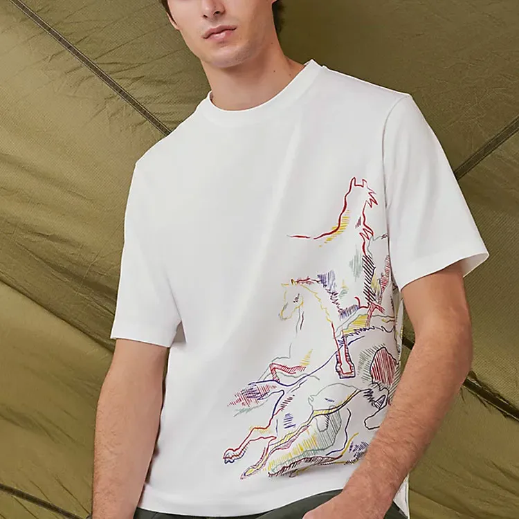 HERMES T Shirts Men White-2