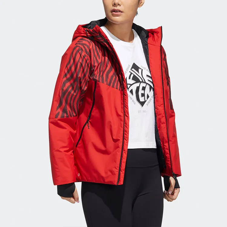 Adidas Puffer Jacket Women's Red-3