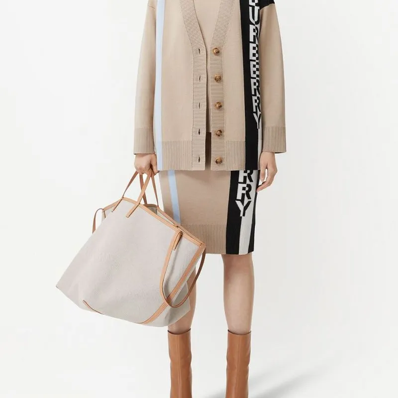 Burberry Xl Beach Tote 'Nude'-7