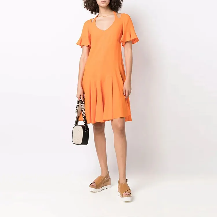 Stella McCartney Cut Out V Neck Midi Dress-1