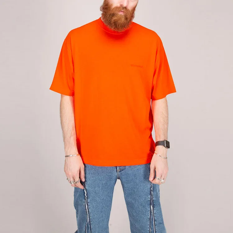Balenciaga T Shirt Loose Fit Men's Orange-4