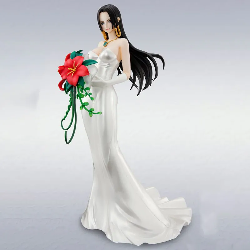 MegaHouse Boa Hancock Pop Excellent Model One Piece Empress Wedding Ver. Scale Figures 23cm-1