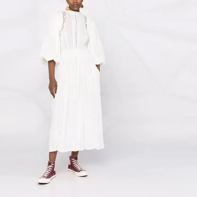 ISABEL MARANT Long-Sleeved Dresses Women's White-1