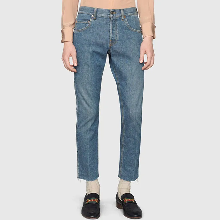 GUCCI Logo patch Straight leg Jeans-1