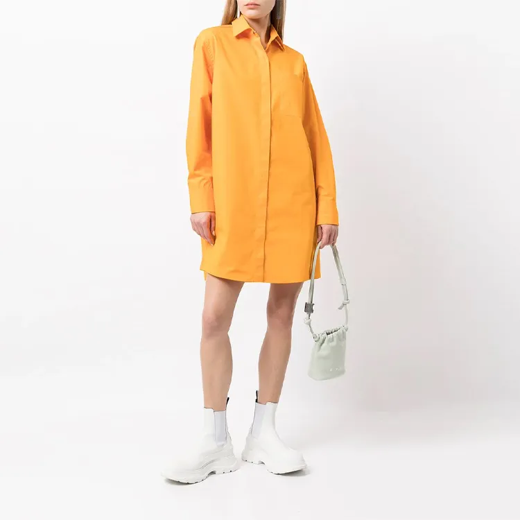 OFF-WHITE FW21 Long-Sleeved Dresses Women's Yellow-1