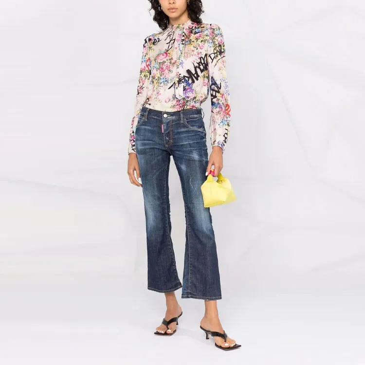 DSQUARED 2 Distressed Cropped Jeans-2