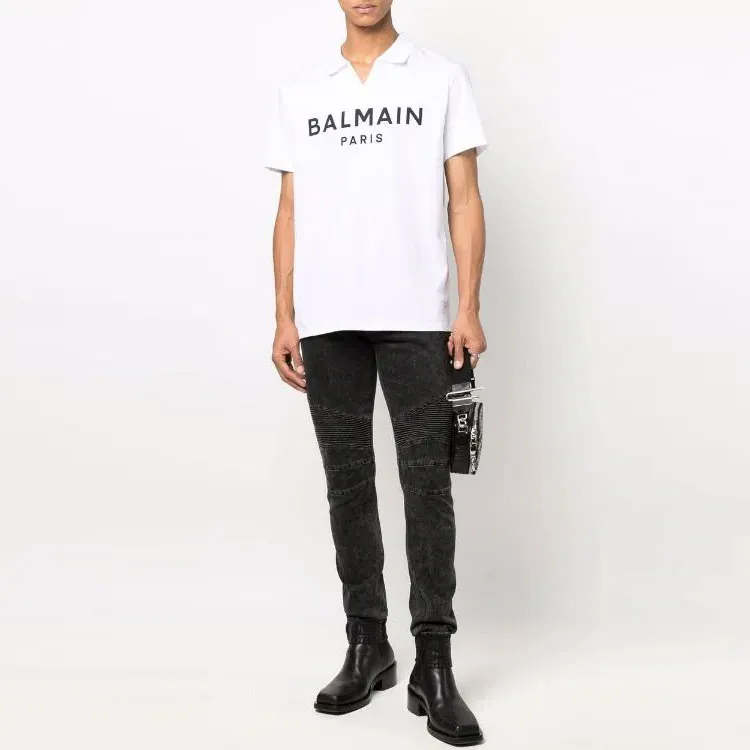 BALMAIN Polo Shirts Men White-1