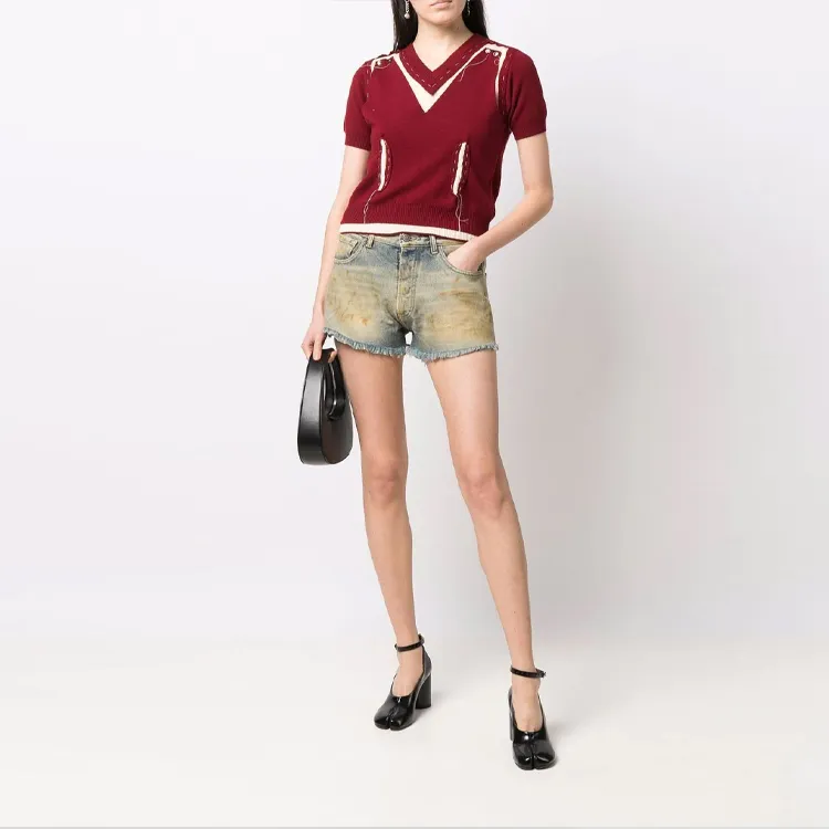Maison Margiela Denim Shorts Women's Blue-1