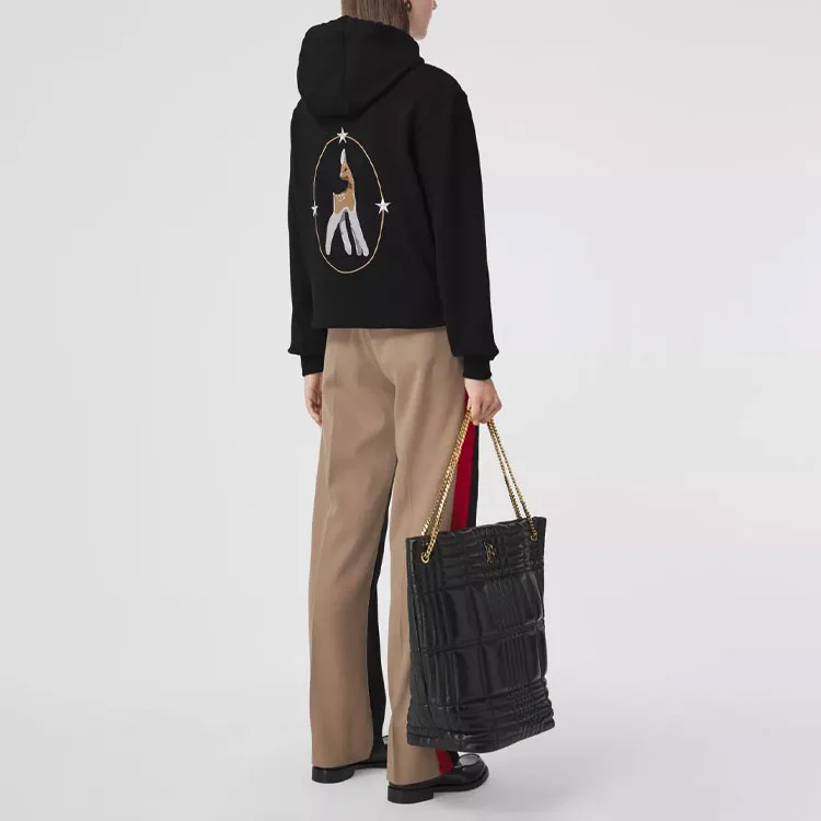 Burberry Deer Graphic Oversized Hoodie-1