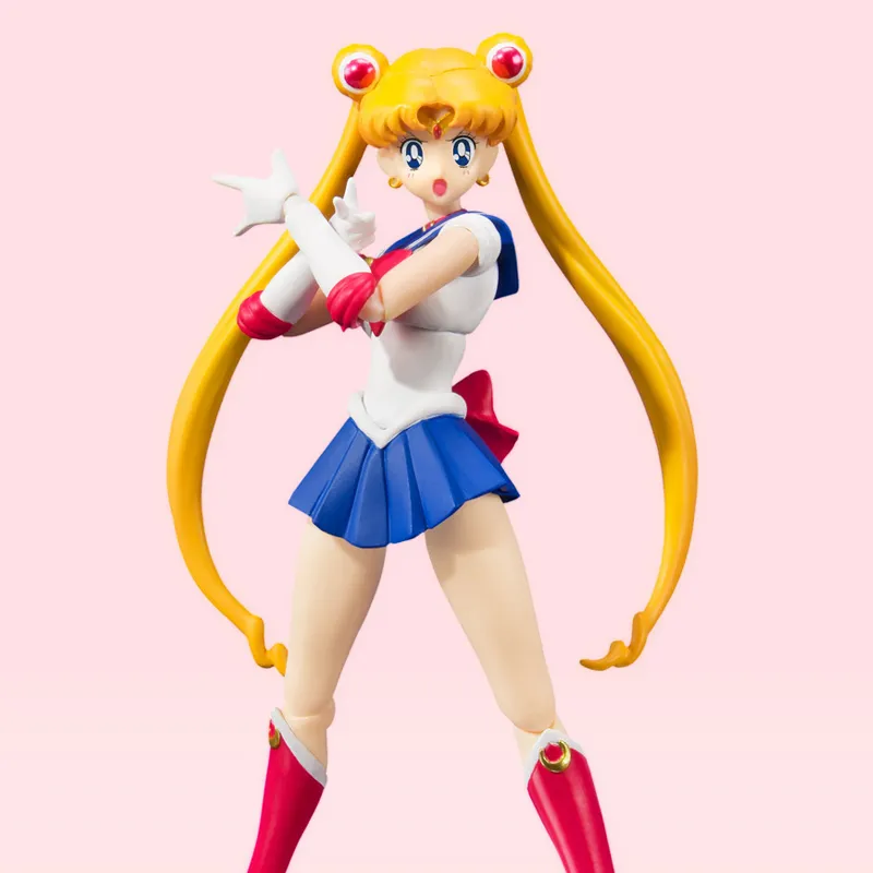 BANDAI Usagi Tsukino Bandai SHF Sailor Moon Sailor Moon Anime Color Scheme Edition Action Figures 14cm-2