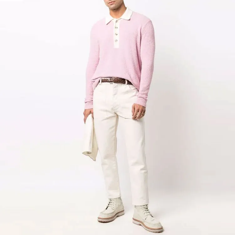 NANUSHKA Polo Shirts Men Pink-1