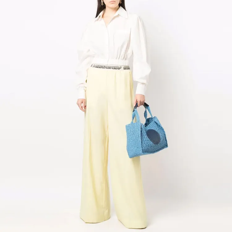 Stella McCartney Logo Tape Wide-Leg Trousers-1